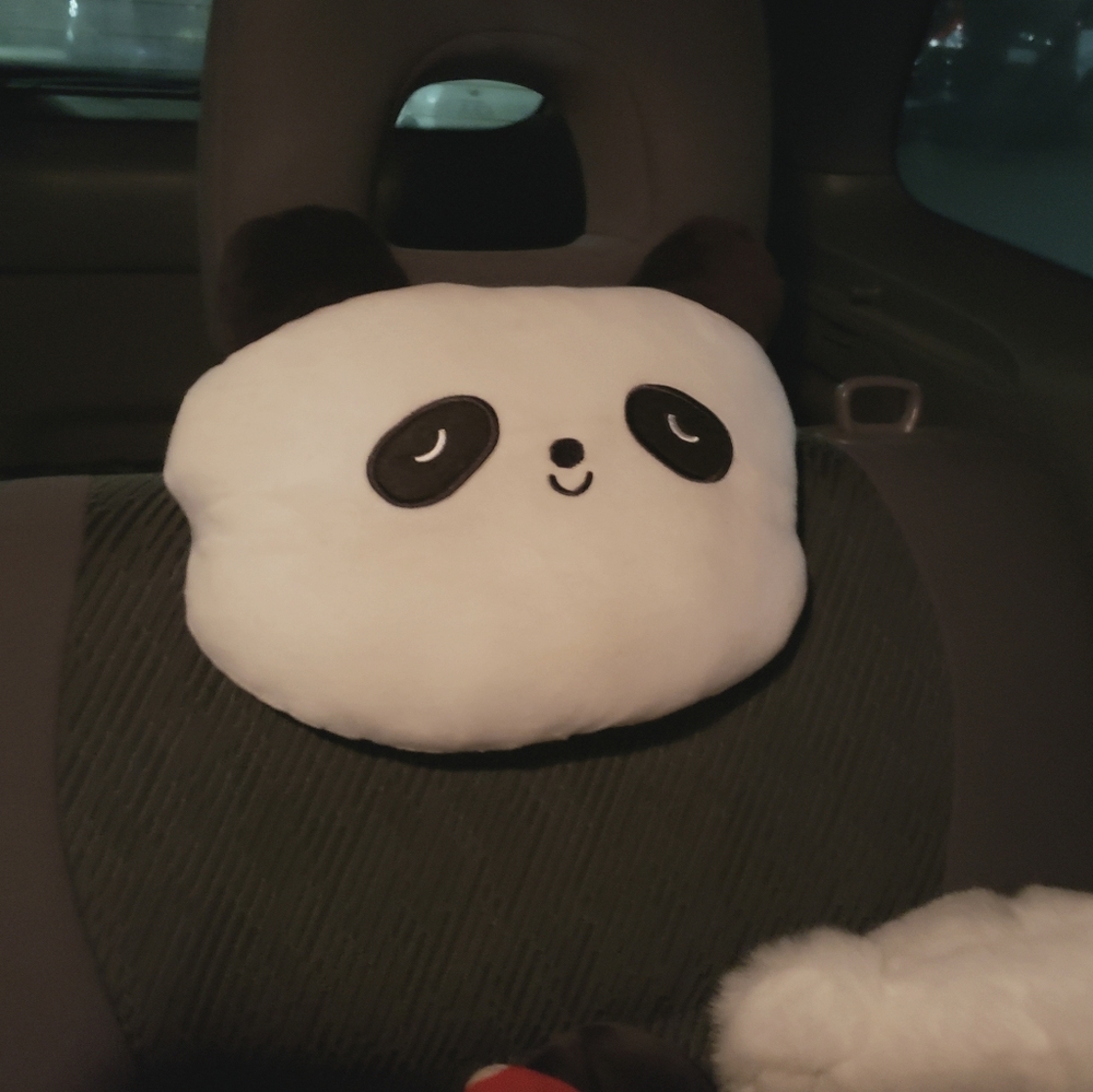 Set of 2 Panda Headrest Car Seat Pillows